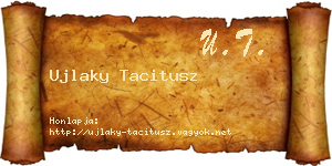 Ujlaky Tacitusz névjegykártya